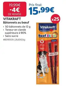 Costco Vitakraft - bâtonnets au boeuf offre