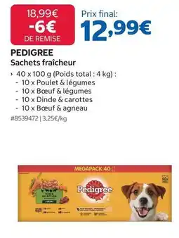 Costco Pedigree - sachets fraîcheur offre