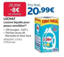 Costco Le chat - lessive liquide pour peaux sensibles offre
