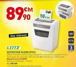 Hyperburo Leitz - destructeur iq home office offre