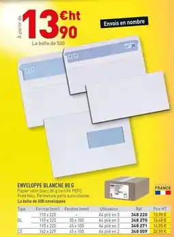 Hyperburo Enveloppe blanche offre