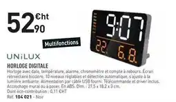 Hyperburo Unilux - horloge digitale offre