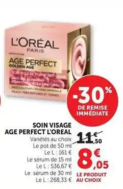 Maximarché L'oréal - soin visage age perfect offre
