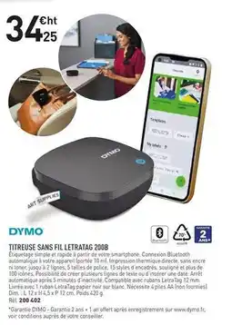Hyperburo Dymo - titreuse sans fil offre