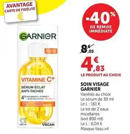 Maximarché Garnier - soin visage offre