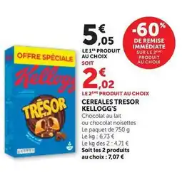 Maximarché Kellogg's - céréales tresor offre