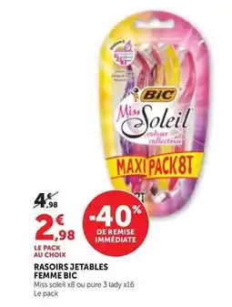 Maximarché Bic - rasoirs jetables femme offre