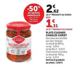 Maximarché Charles christ - plats cuisines offre