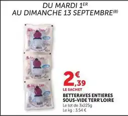 Maximarché Terr'loire - betteraves entières sous-vide offre