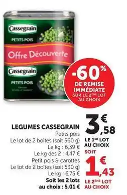 Maximarché Cassegrain - legumes offre