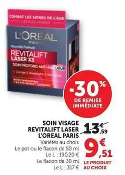 Maximarché L'oréal - soin visage revitalift laser paris offre