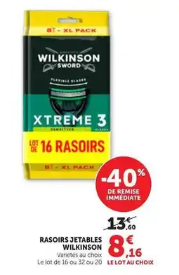 Maximarché Wilkinson - rasoirs jetables offre