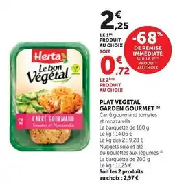 Maximarché Herta - plat vegetal garden gourmet offre