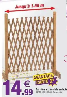 Bazarland Barrière extensible en bois offre