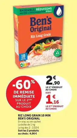 Maximarché Ben's original - riz long grain 10 min offre