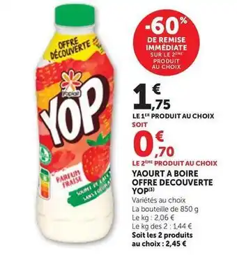 Maximarché Yoplait - yaourt a boire offre decouverte offre