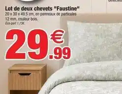 Bazarland Lot de deux chevets offre