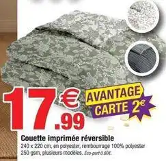 Bazarland Couette imprimée réversible offre