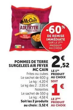 Maximarché Mccain - pommes de terre surgelees air fryer offre