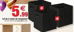 Bazarland Lot de 3 cases de rangement offre