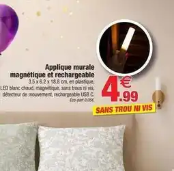 Bazarland Applique murale magnétique et rechargeable offre