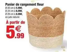 Bazarland Panier de rangement fleur offre