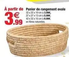 Bazarland Panier de rangement ovale offre