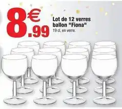 Bazarland Lot de 12 verres ballon offre