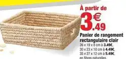 Bazarland Panier de rangement rectangulaire clair offre