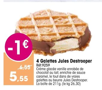 Croque Gel 4 Galettes Jules Destrooper offre
