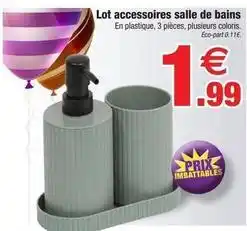 Bazarland Lot accessoires salle de bains offre