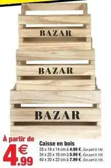 Bazarland Caisse en bois offre