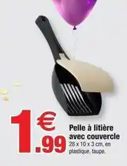 Bazarland Pelle à litière avec couvercle offre