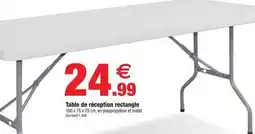 Bazarland Table de réception rectangle offre