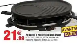 Bazarland Appareil à raclette 8 personnes offre