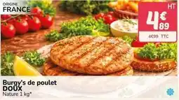 Promocash Burgy's de poulet doux offre