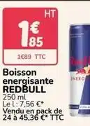 Promocash Red bull - boisson energisante offre