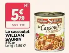Promocash William saurin - le cassoulet offre