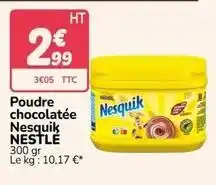Promocash Nestlé - poudre chocolatée nesquik offre