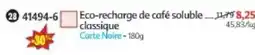 Maximo Carte Noire Eco-recharge de café soluble classique offre