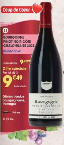 Maximo Buissonnier Bourgogne Côte Chalonnaise Pinot Noir offre