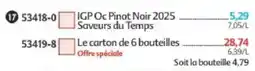 Maximo Saveurs du Temps IGP Oc Pinot Noir 2025 offre