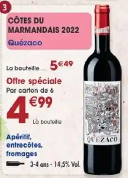 Maximo Quézaco CÔTES DU MARMANDAIS 2022 offre