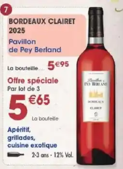 Maximo Pavillon de Pey Berland Bordeaux Clairet offre