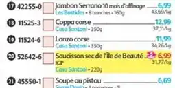 Maximo Casa Santoni Saucisson sec de l'île de Beauté offre