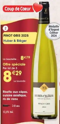 Maximo Huber & Bléger PINOT GRIS offre