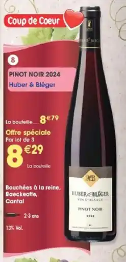 Maximo Huber & Bléger PINOT NOIR offre
