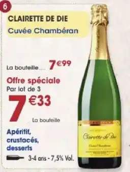 Maximo CLAIRETTE DE DIE Cuvée Chambéran offre