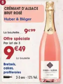 Maximo Huber & Bléger CRÉMANT D'ALSACE BRUT ROSÉ offre