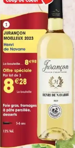 Maximo Henri de Navarre Jurançon Moelleux 2023 offre
